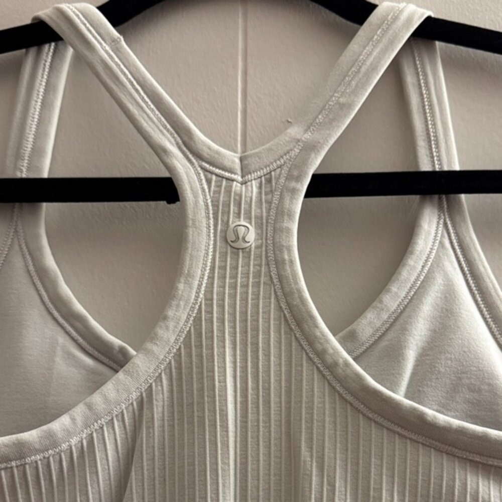 White Ribbed Tank Top - Picture 4 of 6